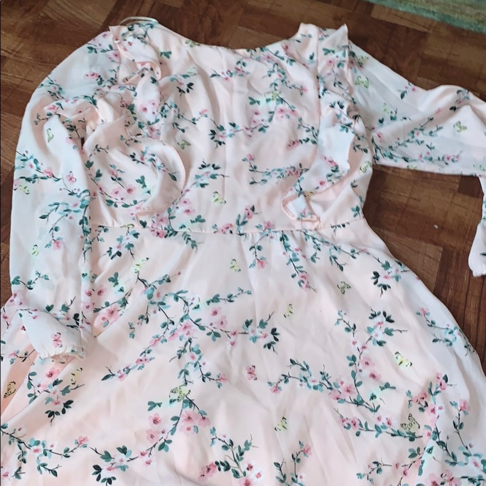 Pink flower dress